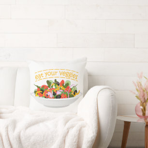 Coussin Mangez vos Légumes Citer salade fraîche mélange bo