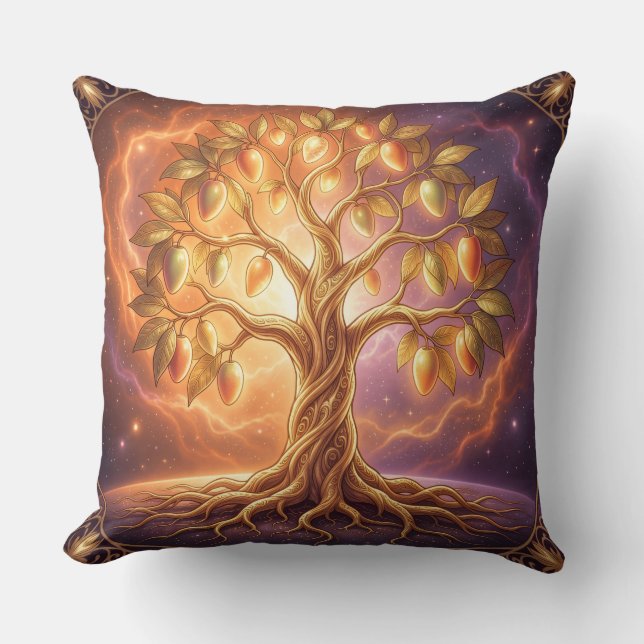 Coussin Mangue – fruit tropical plein de saveur. (Recto)