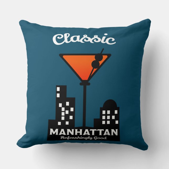 Coussin Manhattan Cocktail Wall Art (Recto)