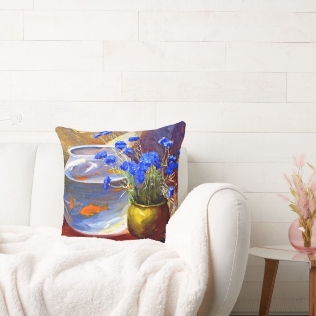 Coussin Mannheim - Aquarium et Fleurs (Canapé)