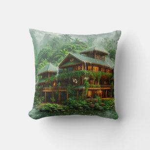 Coussin Manoir de la forêt tropicale humide