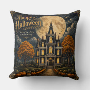 Coussin Manoir élégant hanté Halloween