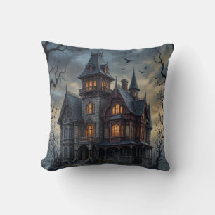 Coussin Manoir gothique hanté victorien Académie sombre