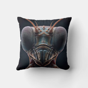 Coussin Mante religieuse gros plan macro