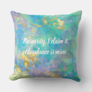 Coussin Mantra Prospérité Avec Texte Personnalisable