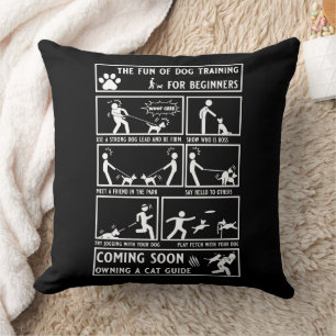 Coussin Manuel d'instruction de chien amusant
