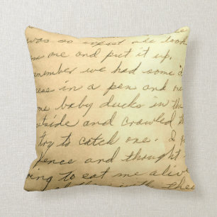 Coussin manuscrit de note
