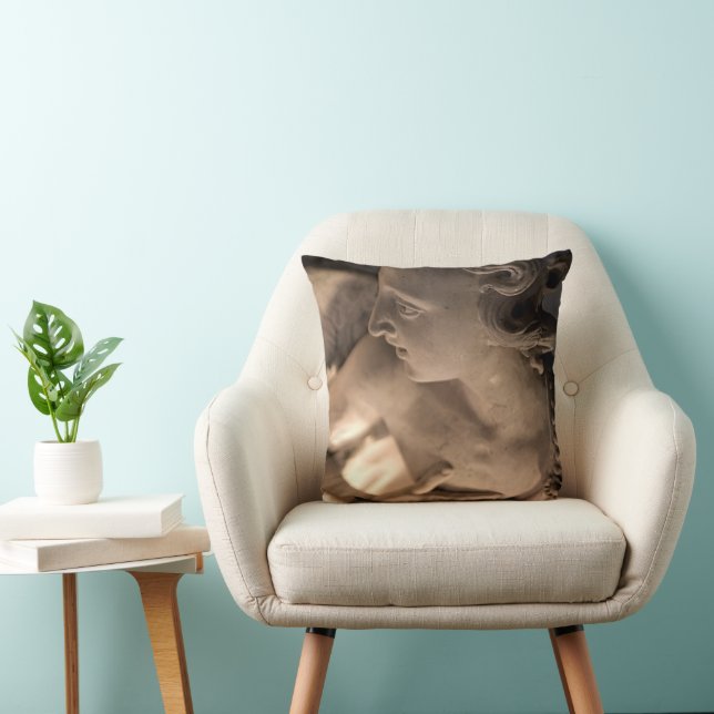 Coussin Marble Angel Sculpture Art Imprimer (Chaise)