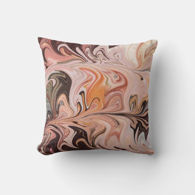 Coussin Marble Forms – Pink & Beige Soft Marble (Recto)