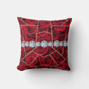 Coussin Marbre Argenté Blanc Rose Noir Paillettes