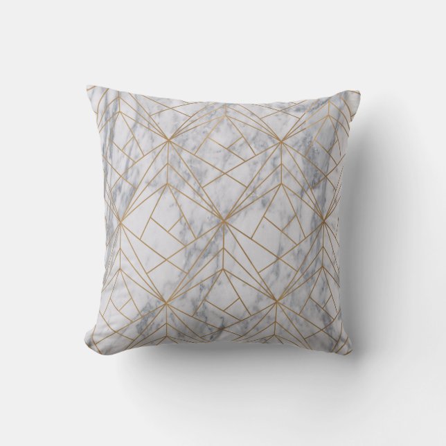 Coussin marbre blanc avec incrustation d'or (Recto)
