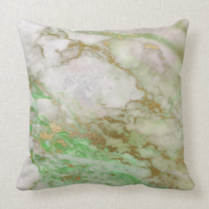 Coussin Marbre blanc de brosse de l'or VIP d'argent de