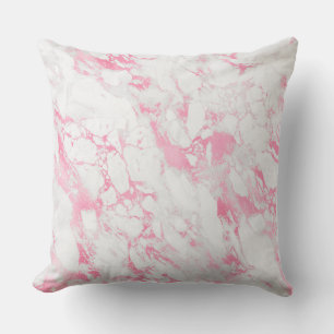 Coussin Marbre blanc rose