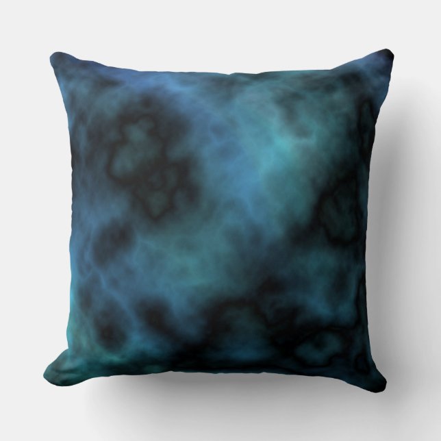 Coussin Marbre Bleu Cosmic Faux (Recto)