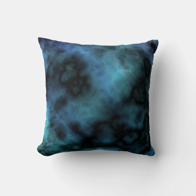 Coussin Marbre Bleu Cosmic Faux (Recto)
