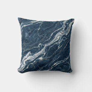 Coussin Marbre Bleu Stone Moderne Luxe Esthétique
