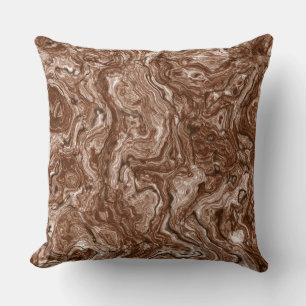Coussin Marbre Brown abstrait