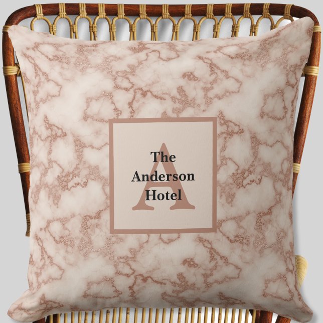 Coussin Marbre Brown rustique - Décor neutre (Rustic Brown Marble - Neutral Decor Throw Pillow by Leapfroglisics Shop)