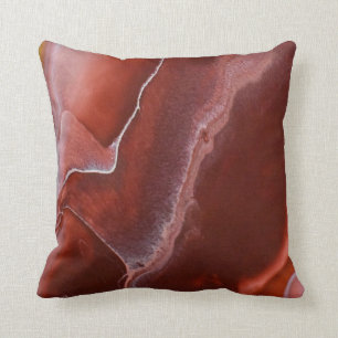 Coussin Marbre de Burgundy Red Rock Pierre Abstrait Maroon