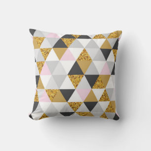 Coussin Marbre d'or géométrique sans couture motif