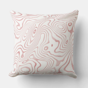 Coussin Marbre doré blanc moderne Abstrait