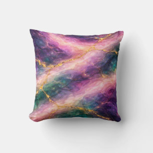 Coussin Marbre Enchanté avec Veines Dorées
