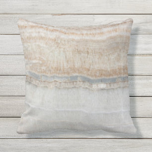 Coussin marbre gris clair et blanc minimaliste, moderne et