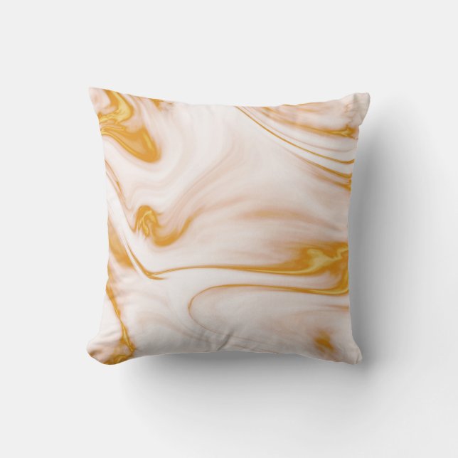 Coussin Marbre gris et blanc doré (Recto)