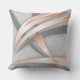 Coussin Marbre gris or rose Art Abstrait