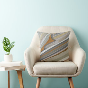 Coussin Marbre gris orné de rayures en pierre