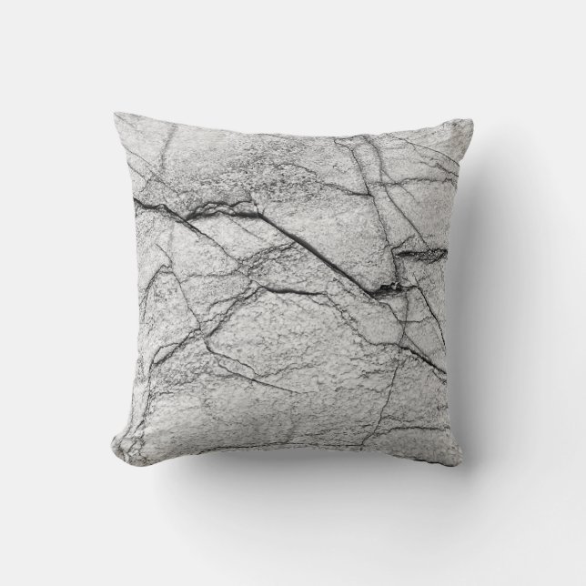 Coussin Marbre Gris Tacheté de Béton (Recto)