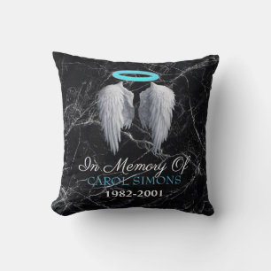 Coussin Marbre Memorial Halo & Angel ailes Jeter l'oreille