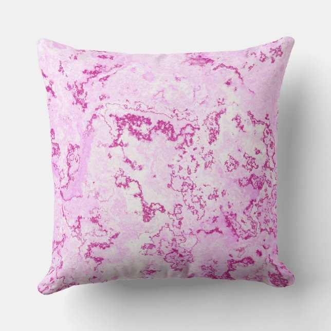 Coussin Marbre rose abstrait (Verso)