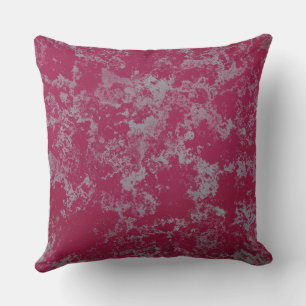 Coussin marbre rose et bleu abstrait