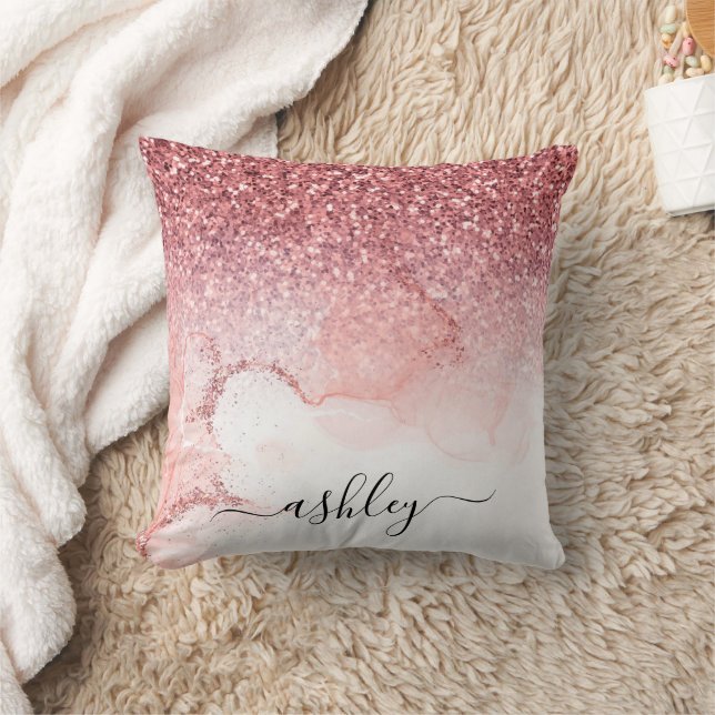 Coussin Marbre rose Parties scintillant (Couverture)