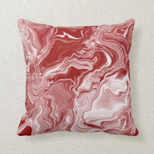 Coussin Marbre rouge classique