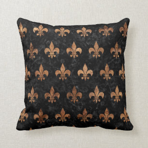 COUSSIN MARBRE ROYAL1 NOIR ET BRUN (R) EN PIERRE