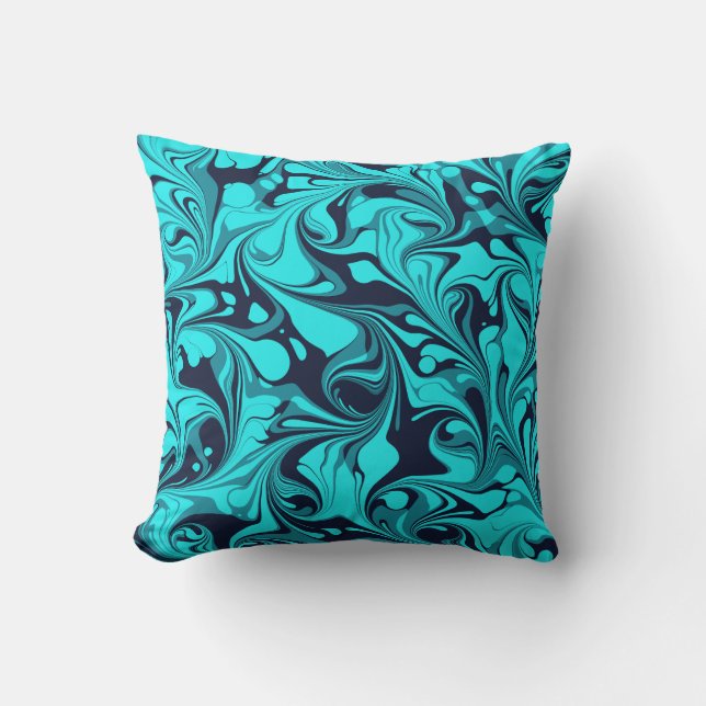 Coussin Marbre turquoise (Recto)