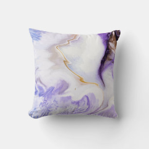 Coussin marbre violet Abstrait