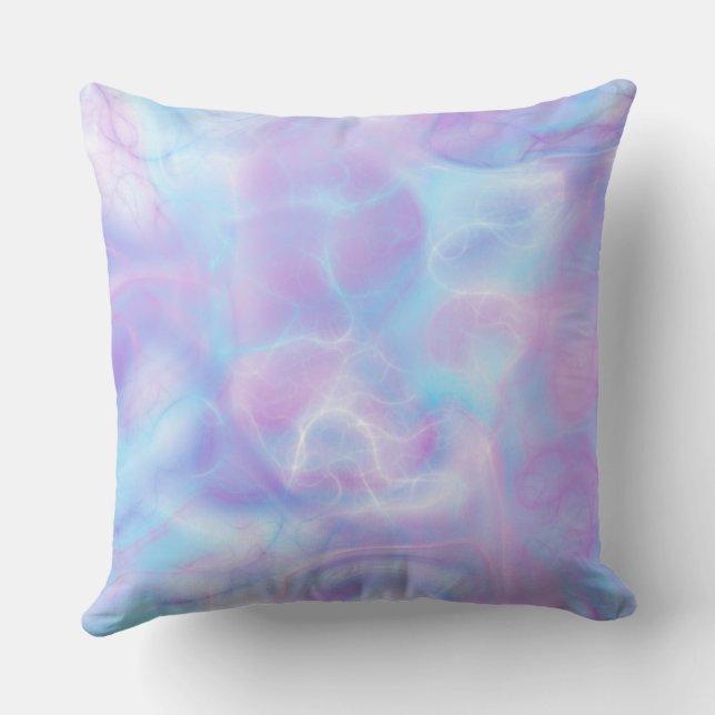 Coussin marbre violet et bleu abstrait (Verso)