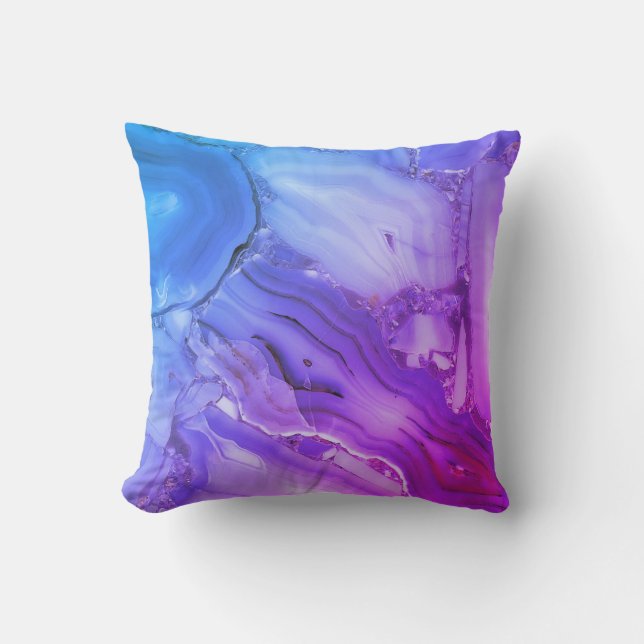 Coussin Marbre Violet Exotique  (Recto)