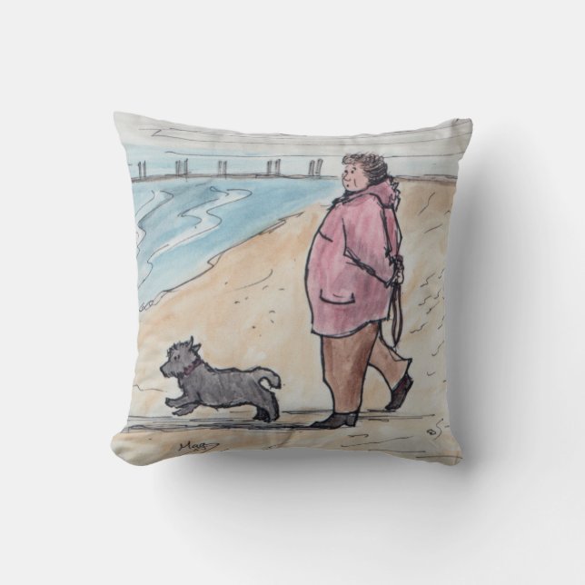 Coussin Marchant le chien - 03 (Recto)