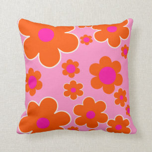 Coussin Marché aux Fleurs Amsterdam Fleurs Rétro Rose Oran