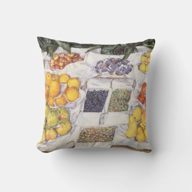 Coussin Marché aux fruits par Gustave Caillebotte, Art anc (Recto)