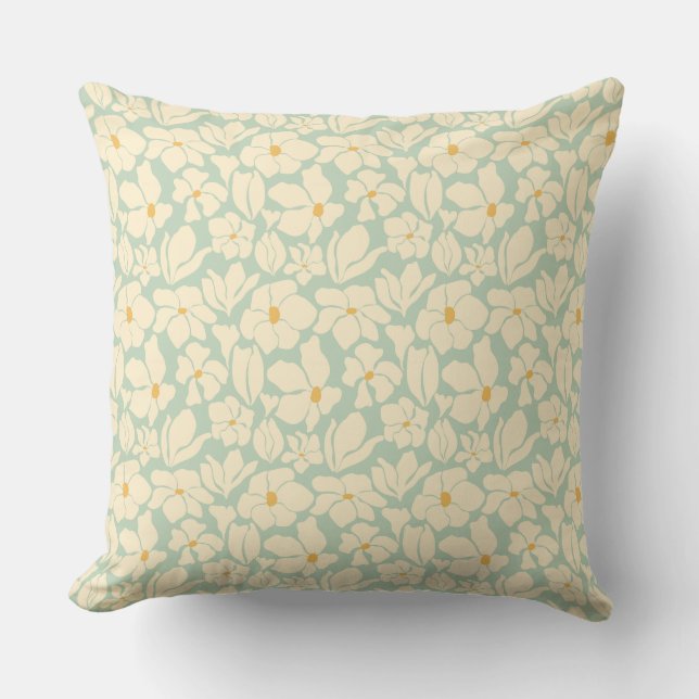 Coussin Marché de fleurs inspiré de Matisse - Barcelone (Recto)