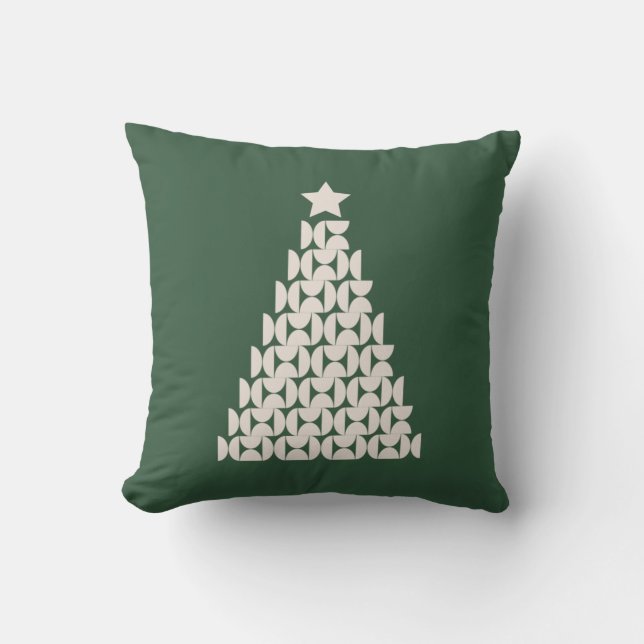 Coussin Marché d'hiver 07 Vintage Green Christmas Tree (Recto)