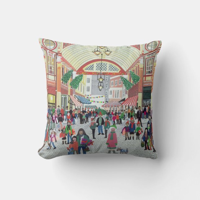 Coussin Marché Londres de Leadenhall (Recto)