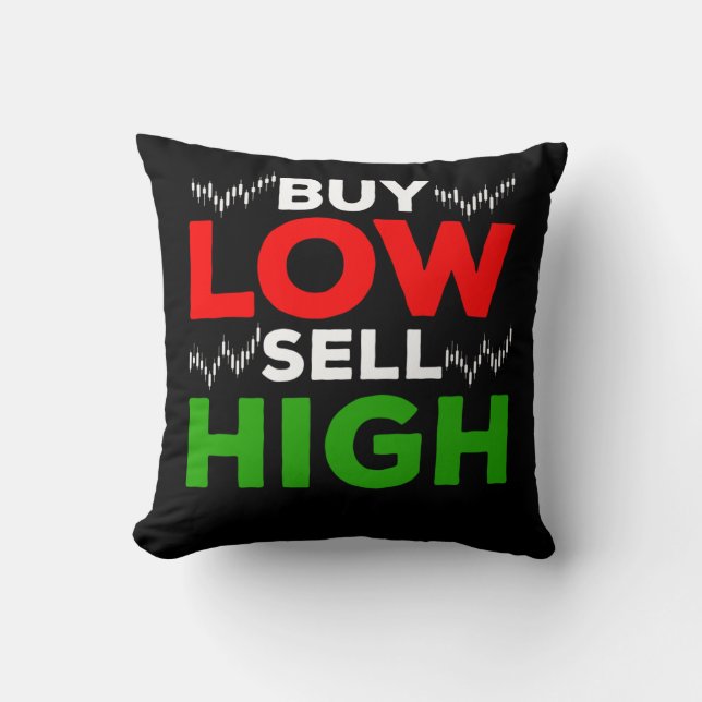 Coussin Marché Stock Forex Trader Acheter Vendre Élevé (Recto)