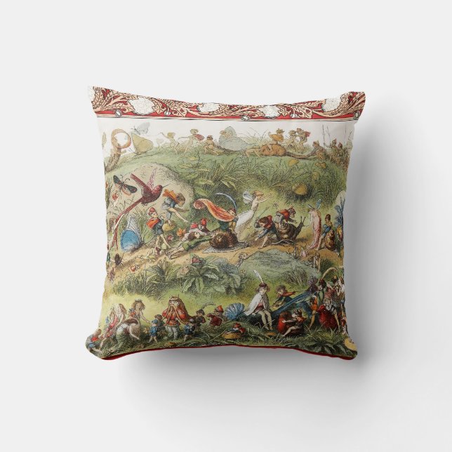 Coussin Marche triomphale de l'Elfe Roi, Fées, Goblins (Recto)
