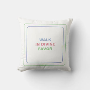 Coussin Marcher dans la faveur divine : embrasser la guida